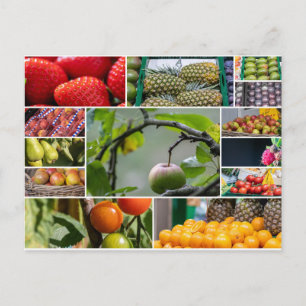 Delicious fruity greeting not only for vegetarians postcard
