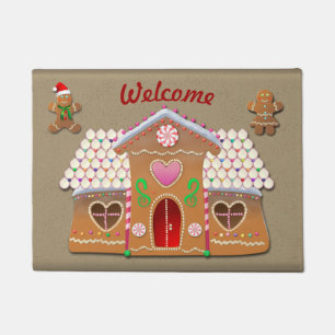 Delicious Gingerbread House Doormat