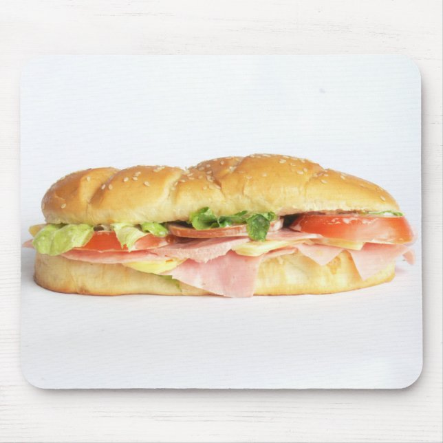 Delicious Ham & Cheese Sub Sandwich Mouse Pad (Front)