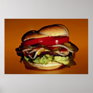 Delicious Hamburger for food lovers Poster