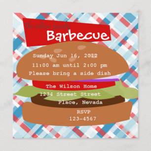 Delicious Hamburger Invitation