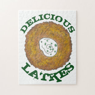 Delicious Latkes Potato Pancakes Hanukkah Cuisine Jigsaw Puzzle