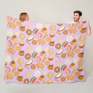 Delicious Mexican Pan Dulce Sweet Bread Fleece Blanket