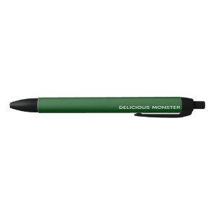 Delicious Monster green colour name Black Ink Pen
