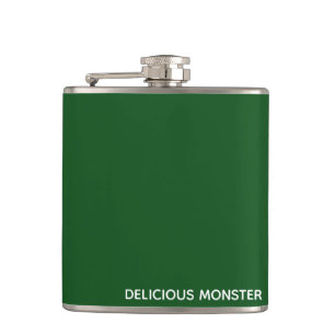 Delicious Monster green colour name Hip Flask
