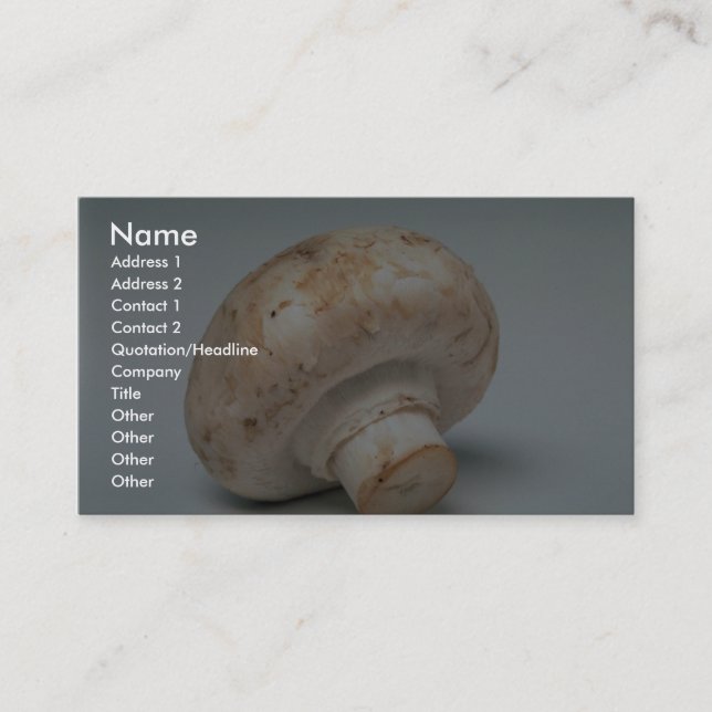 Delicious Mushroom Business Card (Front)