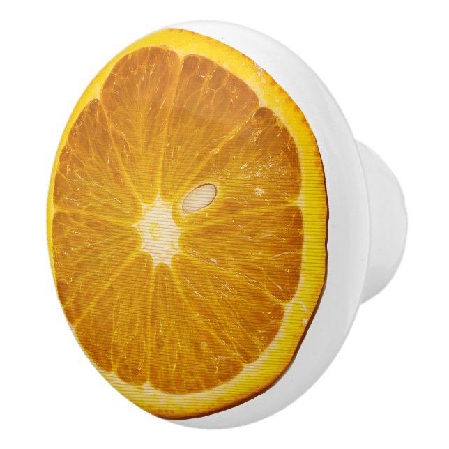DELICIOUS ORANGE SLICE CERAMIC KNOB (Right)