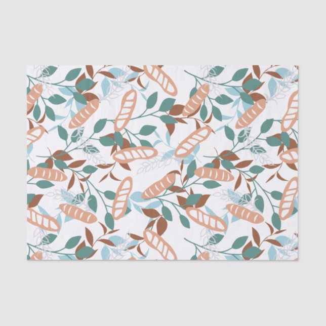  Delicious Organic Wheat Baguette Pattern Tissue Paper (Front)