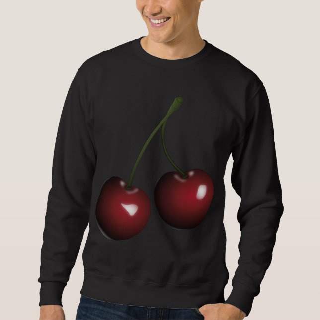 Delicious Pair of Cherries Fruit Snack Sweatshirt (Front)