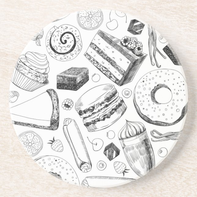 Delicious pattern coaster (Front)