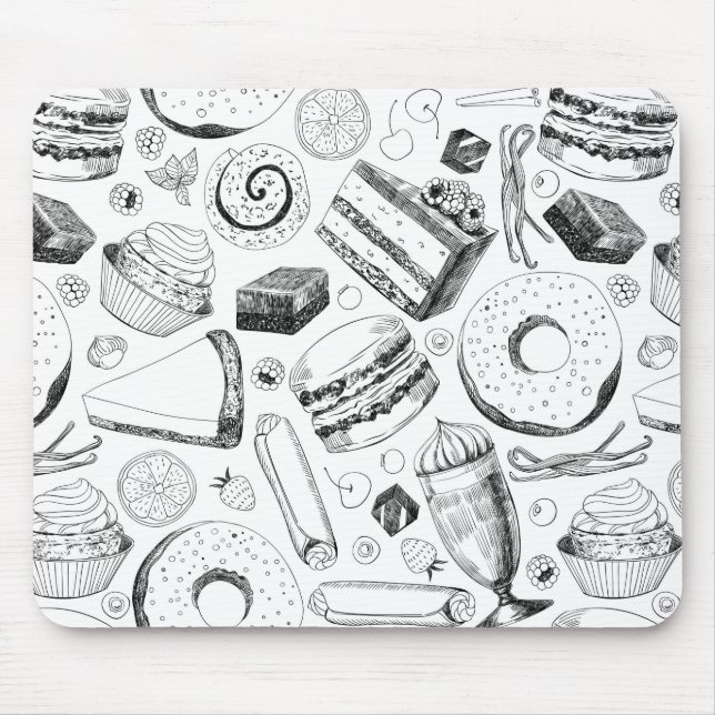 Delicious pattern mouse pad (Front)