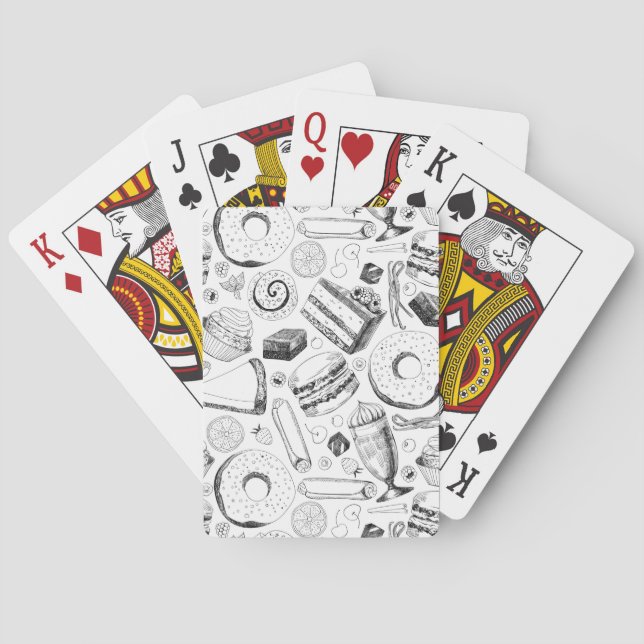 Delicious pattern playing cards (Back)