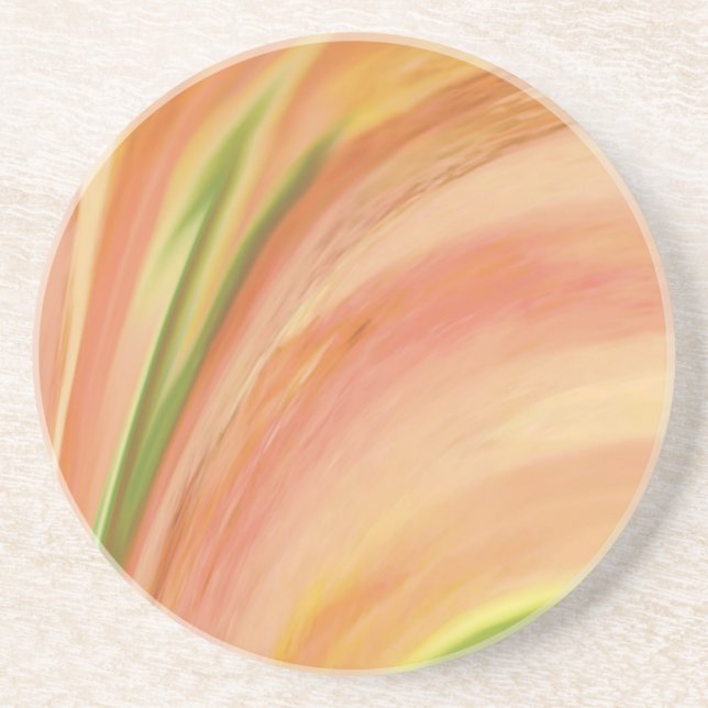 Delicious Peach Design Coaster (Front)