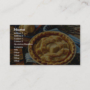 Delicious Peach pie, vanilla ice cream Business Card