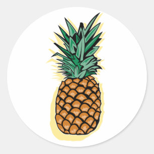 Delicious Pineapple Classic Round Sticker