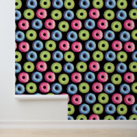 Delicious Pink Blue Green Doughnut Food Pattern
