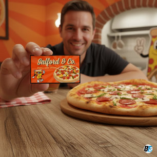Delicious Pizza - Customisable & Professional Business Card