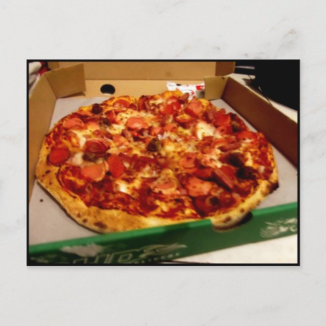 Delicious Pizza Postcard (Front)