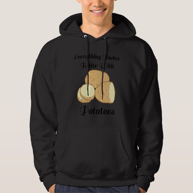 Delicious Potatoes Ironic Quote Hobby Chef Cooking Hoodie (Front)