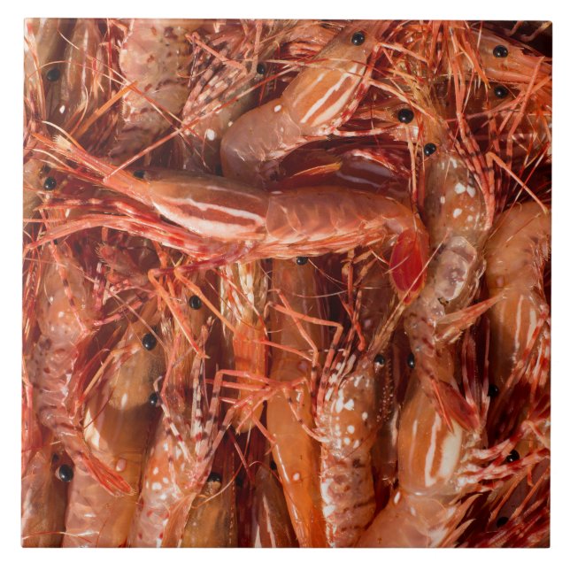 Delicious Prawns Ceramic Tile (Front)