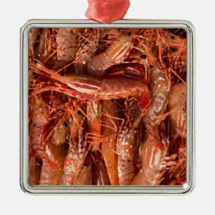 Delicious Prawns Metal Ornament