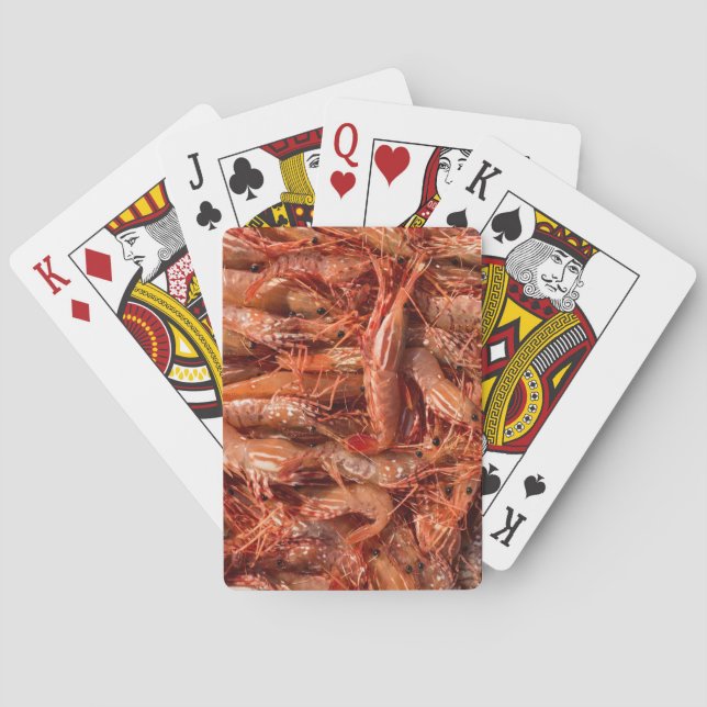 Delicious Prawns Playing Cards (Back)