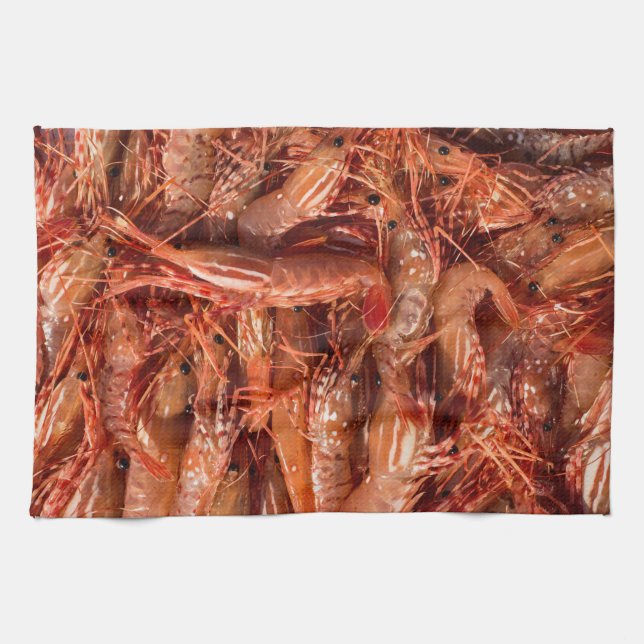 Delicious Prawns Tea Towel (Horizontal)