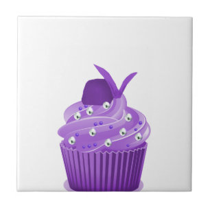 Delicious Purple Cupcakes Tile
