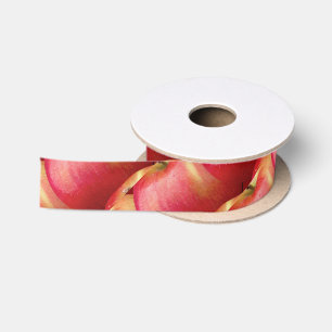 DELICIOUS RED APPLES SATIN RIBBON