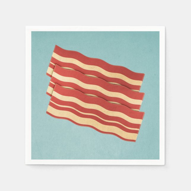 Delicious Retro Bacon Napkin (Front)