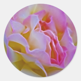 Delicious rose and meaning classic round sticker