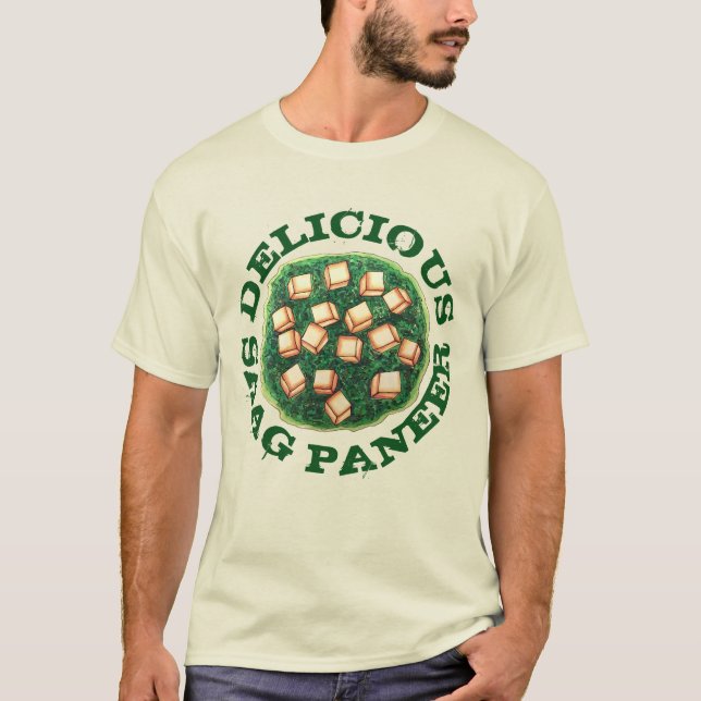 Delicious Saag Paneer Vegetarian Indian Cuisine T-Shirt (Front)
