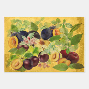 Delicious Serbian Plums (Vintage Edition) Wrapping Paper Sheet