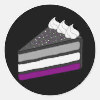 Delicious Slice of Asexual Cake Classic Round Sticker