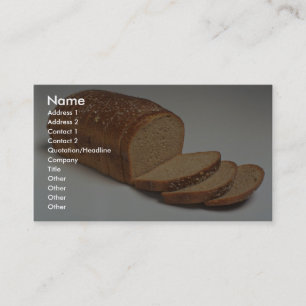Delicious Sliced wheat bread Business Card