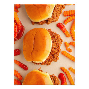  Delicious Sloppy Joe and Fries  Photo Print