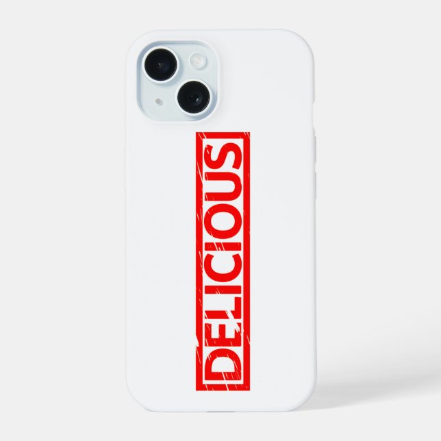 Delicious Stamp iPhone 15 Case (Back)