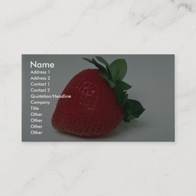Delicious Strawberry Business Card (Front)