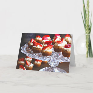 Delicious Strawberry Cupcakes Dessert Card