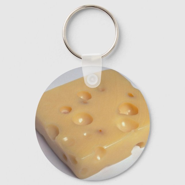 Delicious Swiss cheese Key Ring (Front)