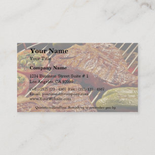 Delicious T-bone steaks Business Card