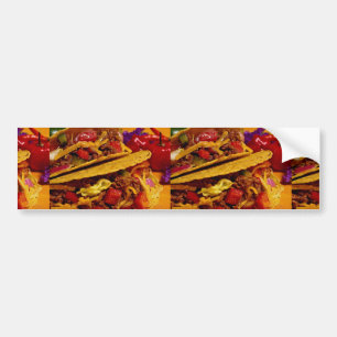 Delicious tacos dish bumper sticker