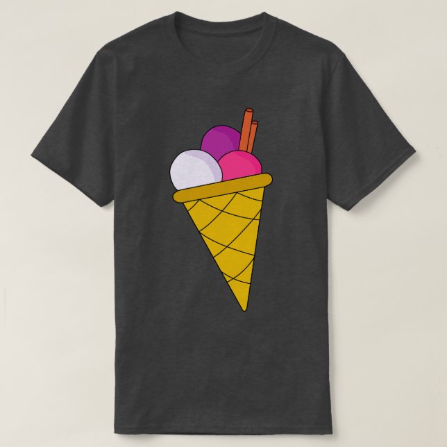 Delicious threeball ice cream T-Shirt (Design Front)