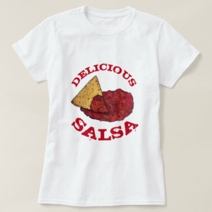 Delicious Tomato Salsa Tortilla Chips Illustration T-Shirt