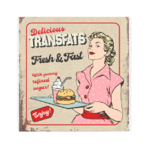 Delicious transfats - retro kitchen wall art