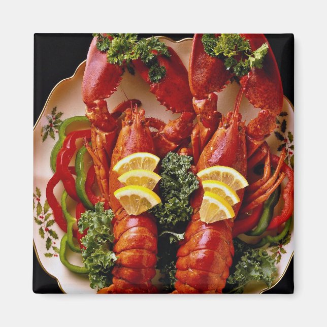 Delicious Twin lobsters Magnet (Front)
