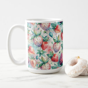 Delicious Watercolor Strawberries Coffee Mug