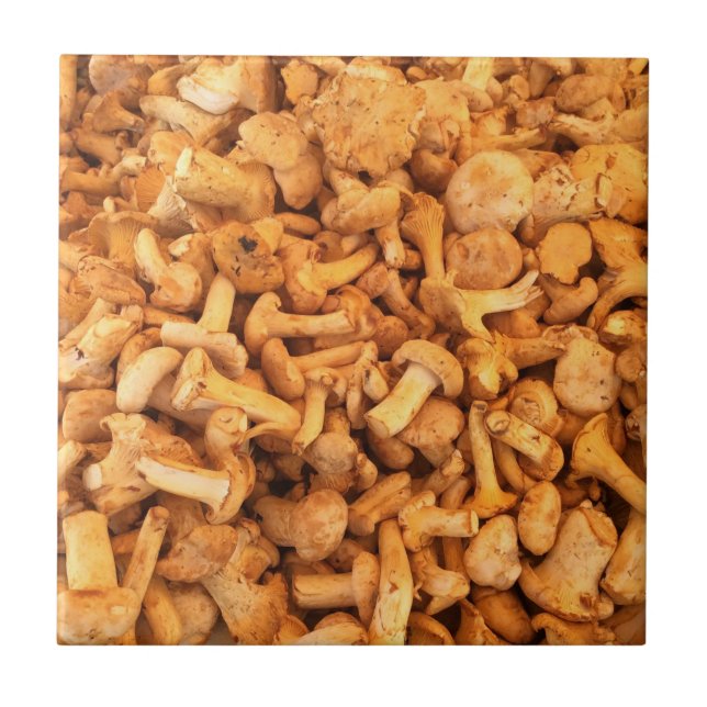Delicious yellow mushrooms tile (Front)
