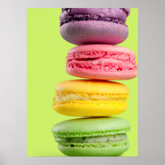 Deliciously colourful maccaroons poster