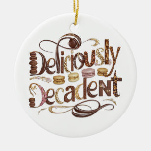 Deliciously Decadent Cakes & Chocolate Design Ceramic Ornament